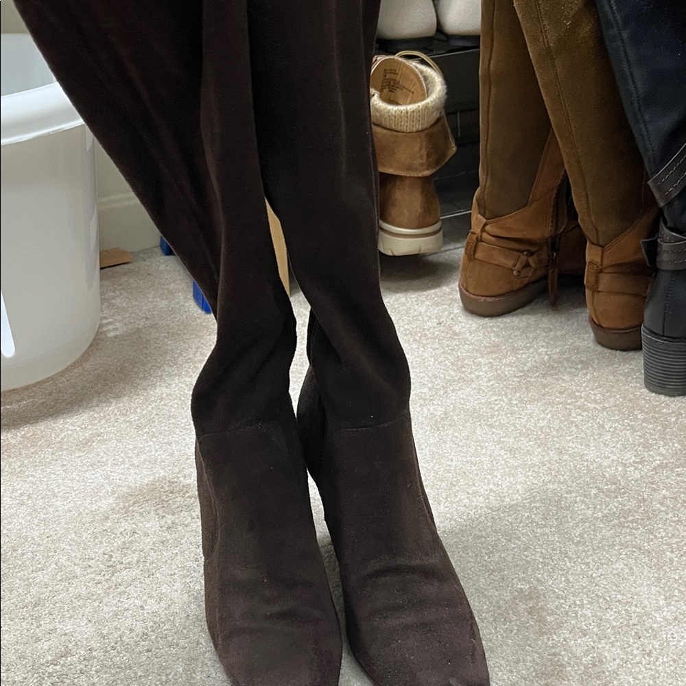 Isaac Mizrahi Dark Brown Over the Knee Boots